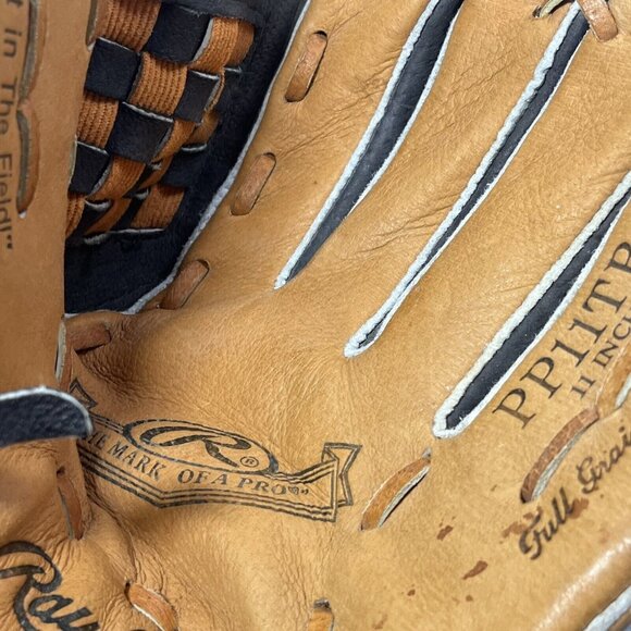 Rawlings 11 Inch PP11TB Leather Youth Baseball Glove Right Hand Throw RHT - Picture 10 of 12